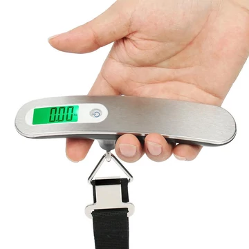 BONTOUR Bőröndmérleg, digitális kézi mérleg, LCD kijelző, maximum 50 kg