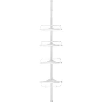 Állítható teleszkópos fürdőszobai sarokpolc, 85-305 cm