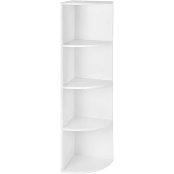 4 Szintes sarokpolc, álló tárolópolc 30 x 129,5 x 30 cm, fehér