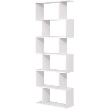 Könyvespolc, kocka vitrines polc és térelválasztó, 70 x 24 x 190,5 cm Fehér