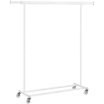 SONGMICS ruhaállvány kerekeken, max teherbírás 90kg, fehér