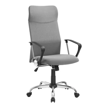 Irodai szék, ergonomikus szék párnázott üléssel, szürke