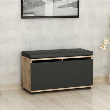 Cipőtároló Drago - Walnut, Black
