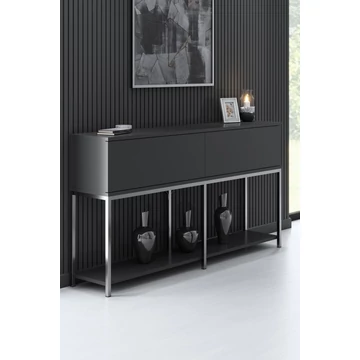 Konzolasztal Lord - Anthracite, Silver