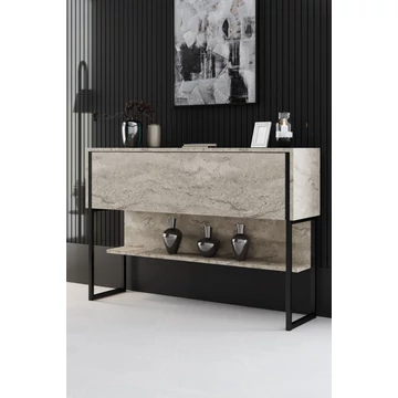 Komód Luxe - Travertine, Black