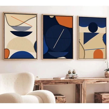 Fali Dekoráció keretezett MDF kép (3 darab) 693BSE1111 Fali Dekoráció keretezett MDF kép (3 darab) 693BSE1111