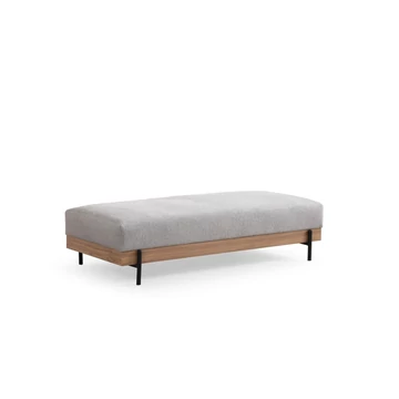 Puha Pad Eti Oak Pouffe - Szürke