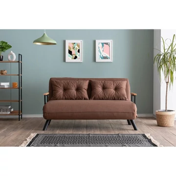 2 személyes kanapéágy Homoko 2-Seater - Világos Barna