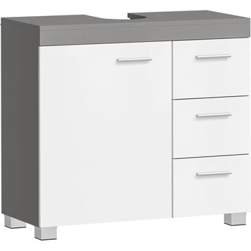 Mosdó alatti szekrény, fürdőszobai szekrény 30 × 70 × 64 cm,fehér–szürke Mosdó alatti szekrény, fürdőszobai szekrény 30 × 70 × 64 cm,fehér–szürke