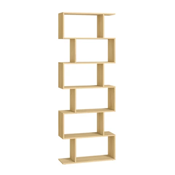 Könyvespolc, szabadon álló polc 24x70x190,5 cm, tölgy színben