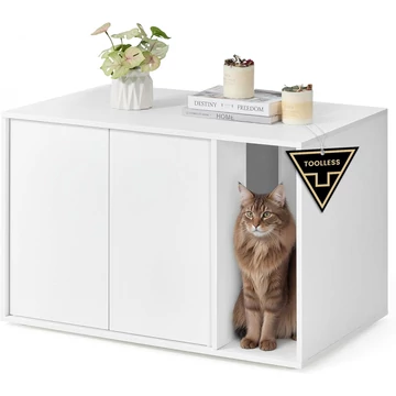 SONGMICS macskaalom-szekrény hófehér színben SONGMICS macskaalom-szekrény hófehér színben