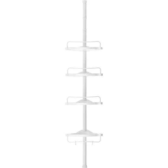 Állítható teleszkópos fürdőszobai sarokpolc, 85-305 cm
