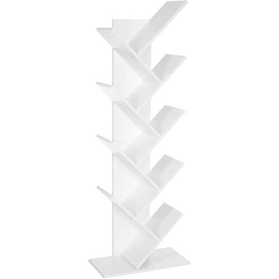 Könyvespolc, padlón álló polcos, 50 x 25 x 141,5 cm Fehér | VASAGLE