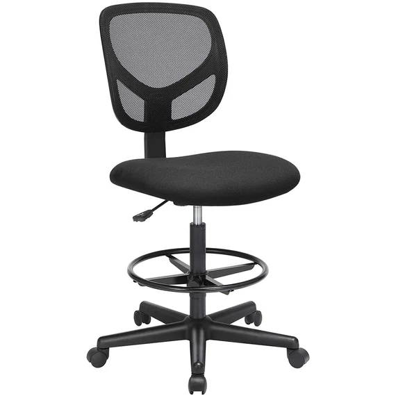 Hálós Irodai szék, forgó szék ülésmagasság 55-75 cm, Fekete