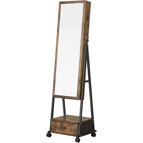 Ékszerszekrény, Tükörszekrény Zárható Ékszerrendező 41,5 x 152,5 x 37 cm
