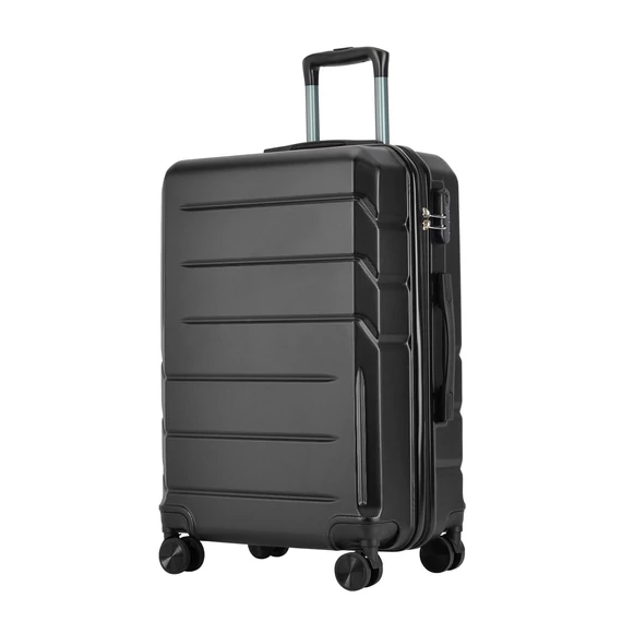 BONTOUR “SPINNER” közepes Duplakerekes Gurulós bőrönd, Fekete