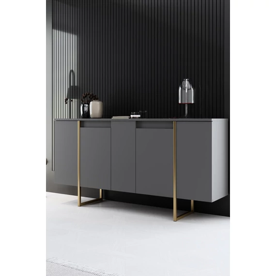 Konzolasztal Luxe - Anthracite, Gold