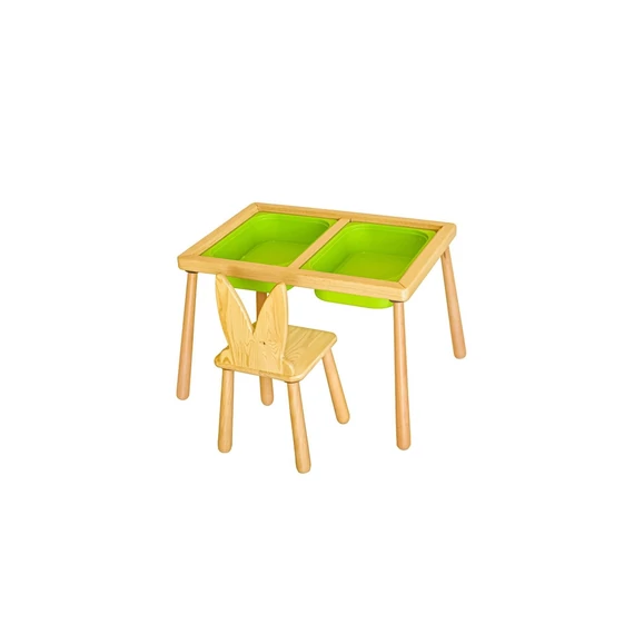 Gyerekasztal székekkel Table and Chair - Green
