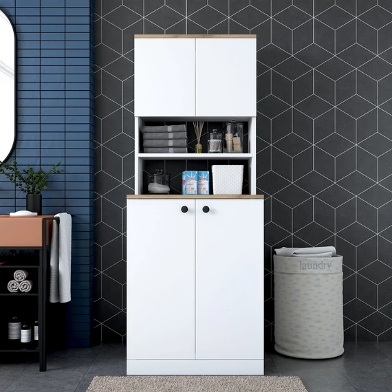 Mosógépszekrény KD102 - 2160 - Walnut Mosógépszekrény KD102 - 2160 - Walnut