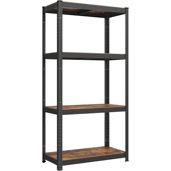 Álló polc, könyvespolc, tárolópolc 40 × 80 × 160 cm, barna/fekete