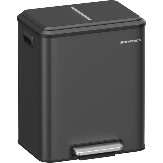 SONGMICS 2 x 15 literes konyhai szemetes fekete színben SONGMICS 2 x 15 literes konyhai szemetes fekete színben