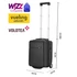 Kép 2/10 - Bontour 40x30x20cm bőrönd, WIZZ AIR felvihető kézipoggyász, Fekete