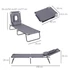 Kép 6/10 - Outsunny napozóágy, relax nyugágy 190x56x28 cm, szürke