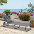 Kép 7/10 - Outsunny napozóágy, relax nyugágy 190x56x28 cm, szürke