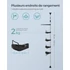 Kép 5/6 - Állítható magasságú zuhanypolc 95-300 cm, teleszkópos  fürdőszobai tároló, ezüst és fekete