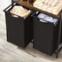 Kép 3/9 - Szennyestartó, szennyes kosár 2 x 46 liter, rusztikus barna | VASAGLE