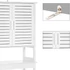 Kép 5/6 - SONGMICS WC feletti tárolószekrény 23x60x173 cm, fehér