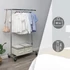 Kép 6/9 - Ruhaállvány, Nagy teherbírású fém gurulós ruhaállvány 90 kg-ig terhelhető