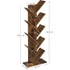 Kép 9/9 - Fa alakú könyvespolc 8 szintes 50 x 25 x 141,5 cm, rusztikus barna