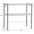 Kép 4/7 - Mikrohullámú sütő állvány 60x30x52 cm, 2 szintes konyhai tároló rendszerező állvány, ezüst