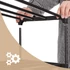 Kép 7/9 - 6 szintes cipőtartó, cipőtároló polc 106x45x30 cm, fekete