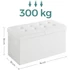 Kép 8/8 - Puff, összecsukható tárolópad 80L, fehér