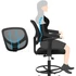 Kép 4/7 - Ergonomikus irodai szék kartámaszokkal, forgó szék 55-75 cm ülésmagasság, Fekete