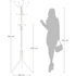 Kép 9/9 - Álló fogas, erős fém kabáttartó,182 cm magas, fehér