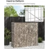 Kép 4/8 - Gabion kosár, kerti dekor válaszfal, 100 x 95 x 30 cm, ezüst