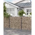 Kép 7/8 - Gabion kosár, kerti dekor válaszfal, 100 x 95 x 30 cm, ezüst
