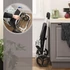 Kép 4/9 - Bevásárlókocsi kerekekkel, gurulós bevásárlótáska, 40 l, fekete