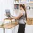 Kép 4/8 - Bambusz laptopasztal, állítható magasságú összecsukható laptoptartó