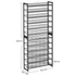 Kép 7/8 - Egymásra rakható 12 szintes cipőtartó, állítható cipőspolc, fekete Kép 7/8 - Egymásra rakható 12 szintes cipőtartó, állítható cipőspolc, fekete