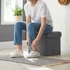 Kép 3/10 - Összecsukható puff, ülés pad tárolóval, sötétszürke