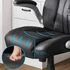 Kép 6/8 - Ergonomikus forgószék, irodai szék összecsukható karokkal, fekete