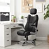 Kép 8/8 - Ergonomikus forgószék, irodai szék összecsukható karokkal, fekete