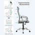 Kép 3/8 - Irodai szék, ergonomikus szék párnázott üléssel, szürke