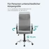 Kép 6/8 - Irodai szék, ergonomikus szék párnázott üléssel, szürke