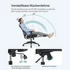 Kép 3/7 - Ergonomikus irodai szék lábtartóval, maximális terhelés 150 kg, fekete