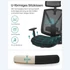 Kép 5/7 - Ergonomikus irodai szék lábtartóval, maximális terhelés 150 kg, fekete